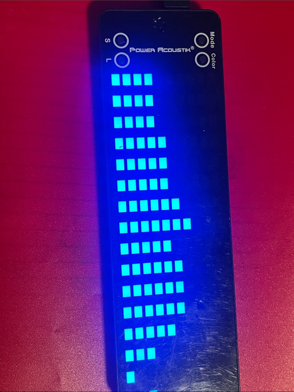 Power Acoustik Blue LED Audio Level Display